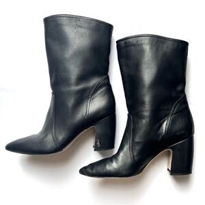 Sam Edelman Black boots Classic Hartley Mid Calf Dress Bootie Block Heel sz 9.5